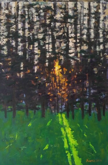 Pittura intitolato "Early lights" da István Kenéz, Opera d'arte originale, Olio