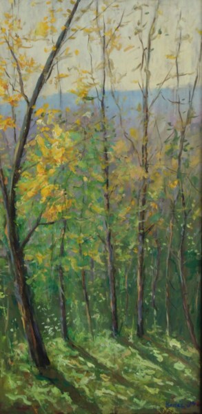 Pintura intitulada "Woods" por István Kenéz, Obras de arte originais, Óleo