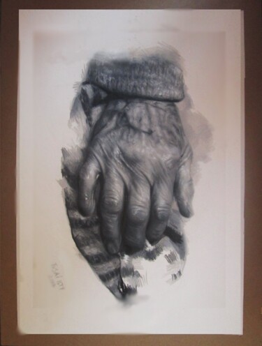 Drawing titled "Neve give up" by Isty Tusai, Original Artwork, Pencil