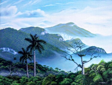 Palmas y montañas Painting titled "Palmas y montañas" by Isyoel Pérez Valdez, Original Art, Oil