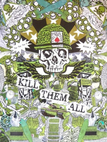 Peinture intitulée "Kill them" par Matthieu Dutheil, Œuvre d'art originale, Huile