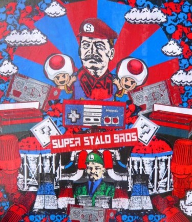 Peinture intitulée "Super Stalo Bros" par Matthieu Dutheil, Œuvre d'art originale