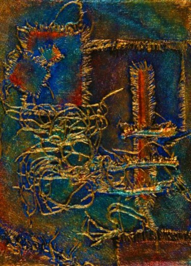 Pintura titulada "Corteza de minerva…" por Italo Fuentes, Obra de arte original, Oleo Montado en Bastidor de camilla de made…