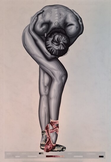 Painting titled "bailando en LA" by Italo Somma, Original Artwork, Acrylic Mounted on Wood Stretcher frame