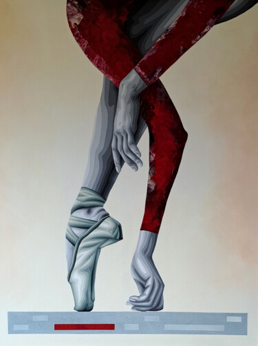 Pintura titulada "pisando FA" por Italo Somma, Obra de arte original, Acrílico Montado en Bastidor de camilla de madera