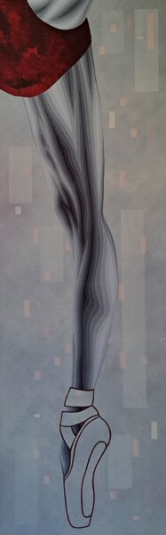 Pintura titulada "pies tenso" por Italo Somma, Obra de arte original, Acrílico Montado en Bastidor de camilla de madera