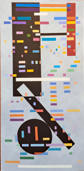 Pintura intitulada "partitura grafica l…" por Italo Somma, Obras de arte originais, Acrílico Montado em Armação em madeira