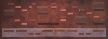 绘画 标题为“partitura grafica E” 由Italo Somma, 原创艺术品, 丙烯 安装在木质担架架上