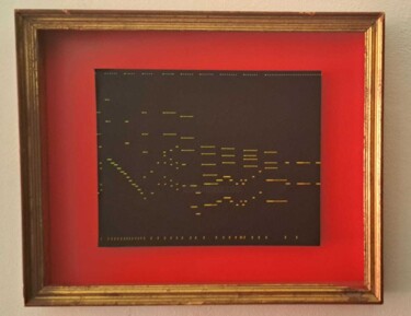 Collages titulada "partitura grafica c…" por Italo Somma, Obra de arte original, Acrílico Montado en Otro panel rígido