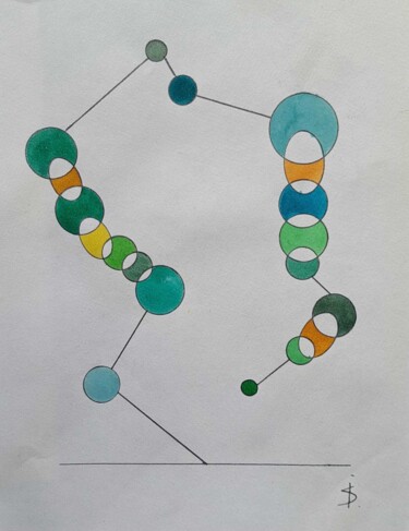 Drawing titled "papel 10" by Italo Somma, Original Artwork, Watercolor