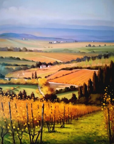 Campagna 2021 Pittura intitolato "Campagna 2021" da Andrea Borella, Opera d'arte originale, Olio