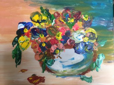 Painting titled "Fiori D'Estate" by Italy Sun, Original Artwork, Acrylic