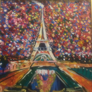 Painting titled "Paris Feast" by Italy Sun, Original Artwork, Acrylic