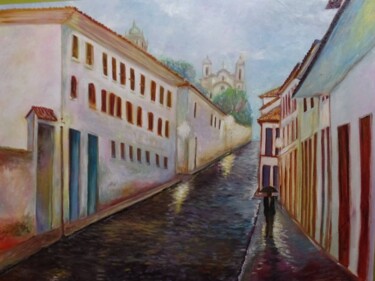 Pintura intitulada "CHUVA" por Itamar Da Cruz Francelino, Obras de arte originais, Óleo
