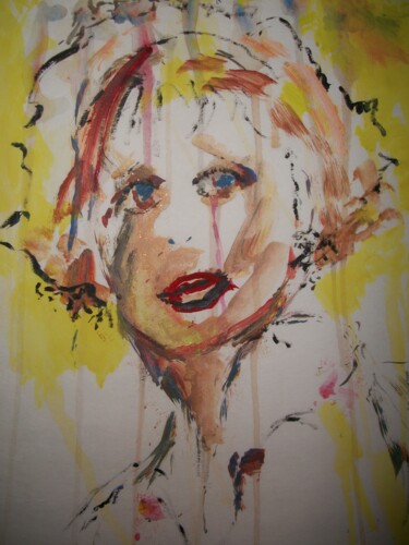 Schilderij getiteld "Goldie by Itoffee G…" door Itoffee Gayle, Origineel Kunstwerk