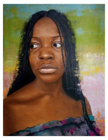 Malarstwo zatytułowany „Expectations” autorstwa Samuel Itoya Odiboh, Oryginalna praca, Olej