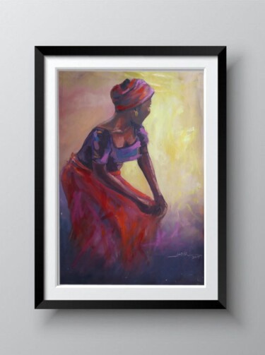 Pintura titulada "Ijo Ayo (Dance of J…" por Samuel Itoya Odiboh, Obra de arte original, Oleo