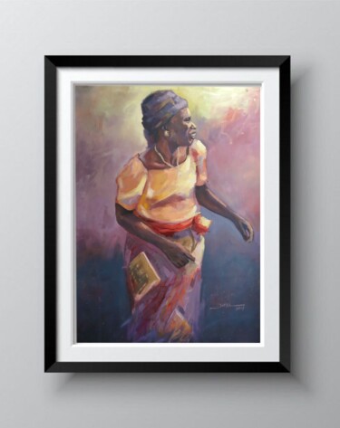 Pintura intitulada "Ijo Ayo (Dance of J…" por Samuel Itoya Odiboh, Obras de arte originais, Óleo