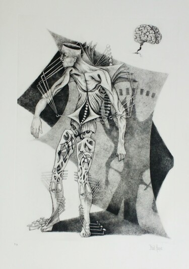 Estampas & grabados titulada "Autopsia" por Itzeel Reyes, Obra de arte original, Grabado