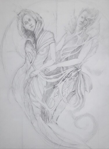 Drawing titled "Boceto a lápiz" by Itzeel Reyes, Original Artwork, Pencil