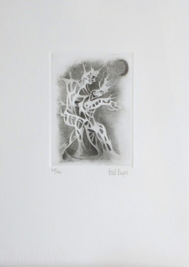 Danza Gravures & estampes intitulée "Danza" par Itzeel Reyes, Œuvre d'art originale, Gravure