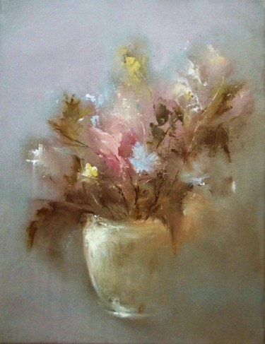 Pintura titulada "Bouquet for beloved…" por Elena Yudina, Obra de arte original, Oleo Montado en Bastidor de camilla de made…