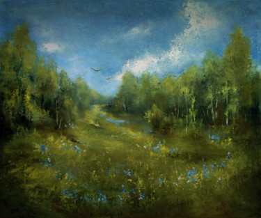 Painting titled "A good day / Хороши…" by Elena Yudina, Original Artwork, Oil Mounted on Wood Stretcher frame