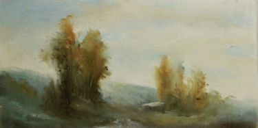 Schilderij getiteld "Autumn morning. Alt…" door Elena Yudina, Origineel Kunstwerk, Olie
