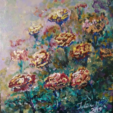 Peinture intitulée "marygolds" par Iuliana Moraru Murgulescu (Iulia), Œuvre d'art originale, Acrylique