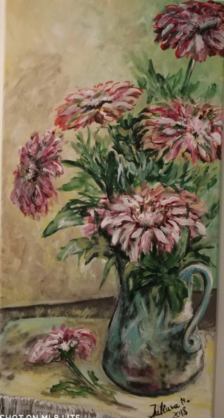 Painting titled "Gerberas" by Iuliana Moraru Murgulescu (Iulia), Original Artwork, Acrylic