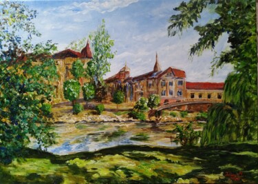Painting titled "Oradea, Crisul" by Iuliana Moraru Murgulescu (Iulia), Original Artwork, Acrylic