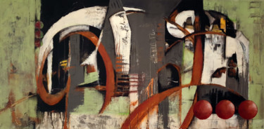 Картина под названием "On the edge" - Iulia Paun, Подлинное произведение искусства, Акрил Установлен на Деревянная рама для…
