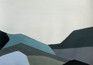 Malerei mit dem Titel "Winter landscape" von Iulia Paun, Original-Kunstwerk, Acryl