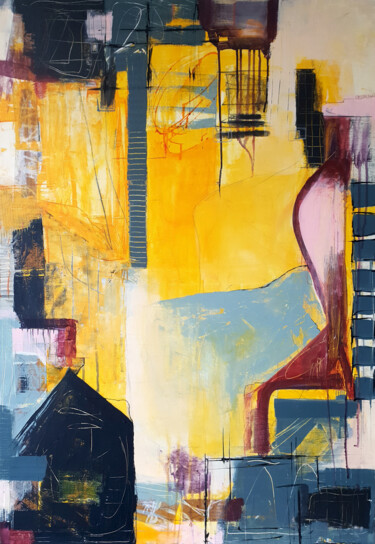 Coming back Painting titled "Coming back" by Iulia Paun, Original Art, Acrylic Mounted on Stretcher frame