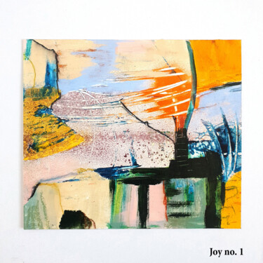 Painting titled "Joy no. 1" by Iulia Paun, Original Artwork, Acrylic Mounted on Cardboard