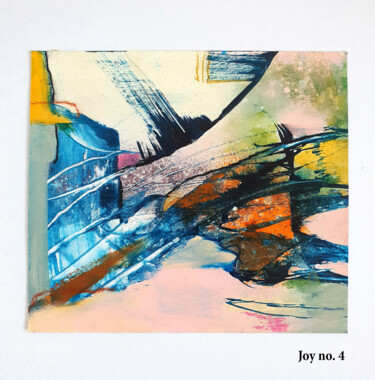 Painting titled "Joy no. 4" by Iulia Paun, Original Artwork, Acrylic Mounted on Cardboard