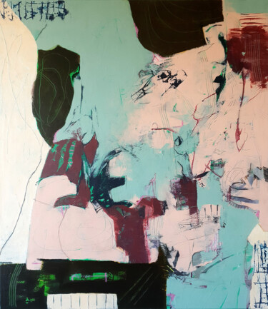 Картина под названием "New horizons" - Iulia Paun, Подлинное произведение искусства, Акрил Установлен на Деревянная рама для…