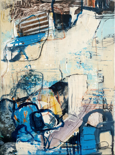 Картина под названием "Memories no. 1" - Iulia Paun, Подлинное произведение искусства, Акрил Установлен на Деревянная рама д…