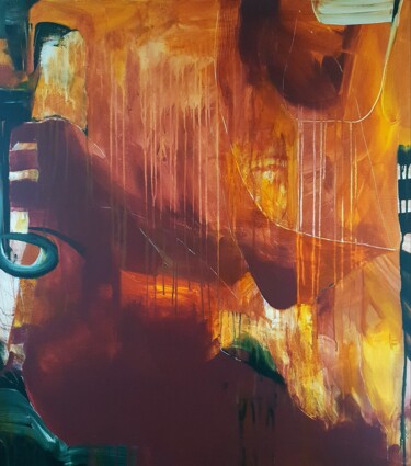 Картина под названием "Do not disturb" - Iulia Paun, Подлинное произведение искусства, Акрил Установлен на Деревянная рама д…