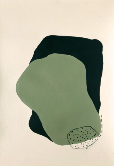 Картина под названием "Sediments no. 2" - Iulia Paun, Подлинное произведение искусства, Акрил Установлен на картон