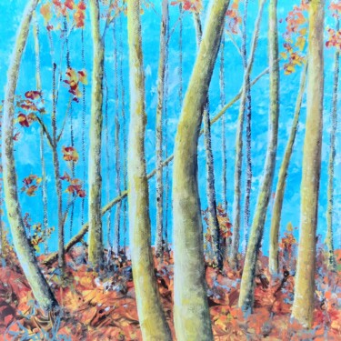 Malerei mit dem Titel "Forest" von Iuliana Barbu, Original-Kunstwerk, Acryl Auf Keilrahmen aus Holz montiert