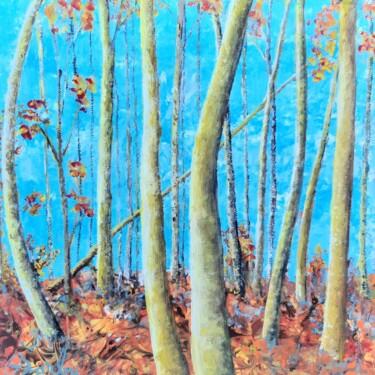 Peinture intitulée "Forest" par Iuliana Barbu, Œuvre d'art originale, Acrylique Monté sur Châssis en bois