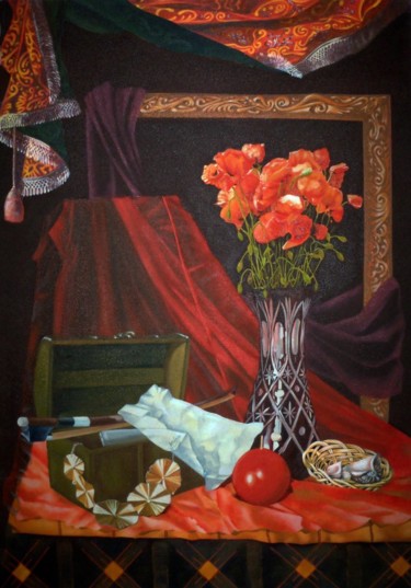 Картина под названием "Perfection or Vanity" - Iulian Arsenie, Подлинное произведение искусства, Масло