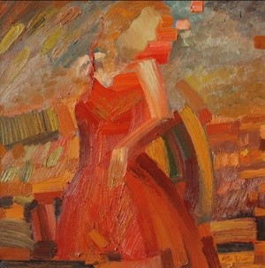 Painting titled "the red dream" by Iulian Mîță, Original Artwork, Oil