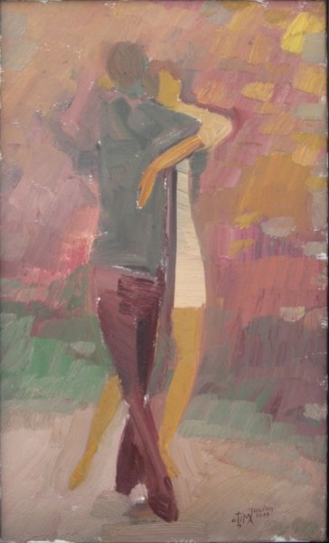 Painting titled "dancing" by Iulian Mîță, Original Artwork, Oil