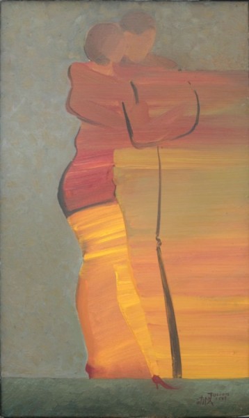 Painting titled "dancing" by Iulian Mîță, Original Artwork, Oil