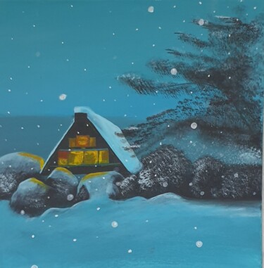 Malerei mit dem Titel "Winter" von Iuliia Al Tawil, Original-Kunstwerk, Acryl