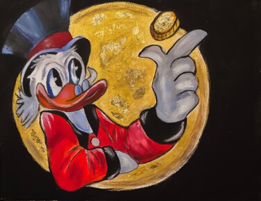 Painting titled "Scrooge McDuck Pain…" by Iuliia Bondarets, Original Artwork, Acrylic