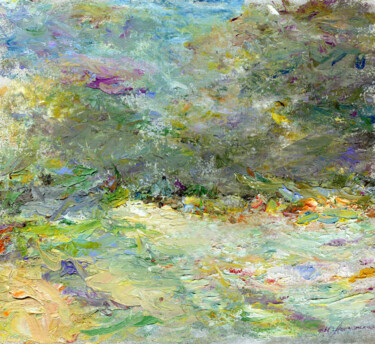 Картина под названием "Оттепель" - Юлия Липчанская, Подлинное произведение искусства, Масло