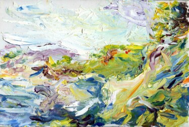 Картина под названием "Летний день." - Юлия Липчанская, Подлинное произведение искусства, Масло
